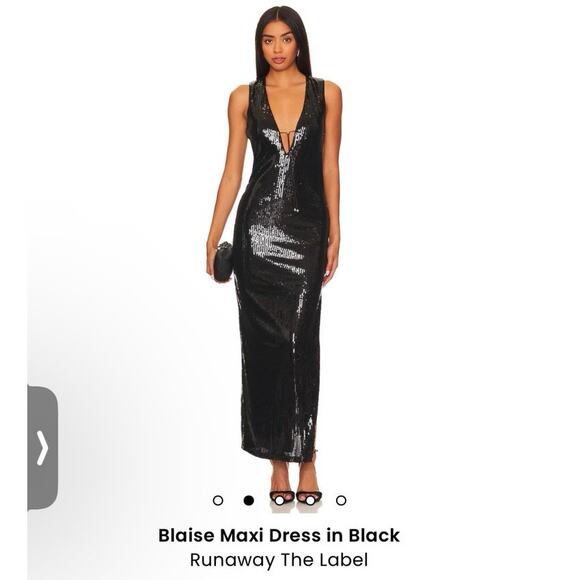 Runaway the Label Dresses & Skirts - NWT Blaise Black Sequin Maxi Runaway the Label XS Revolve